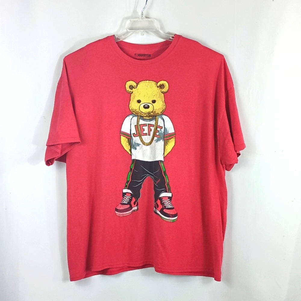 Hard Ten Clothing Red T-shirt Men Size 4XL - Jefe Street Style Teddy Bear